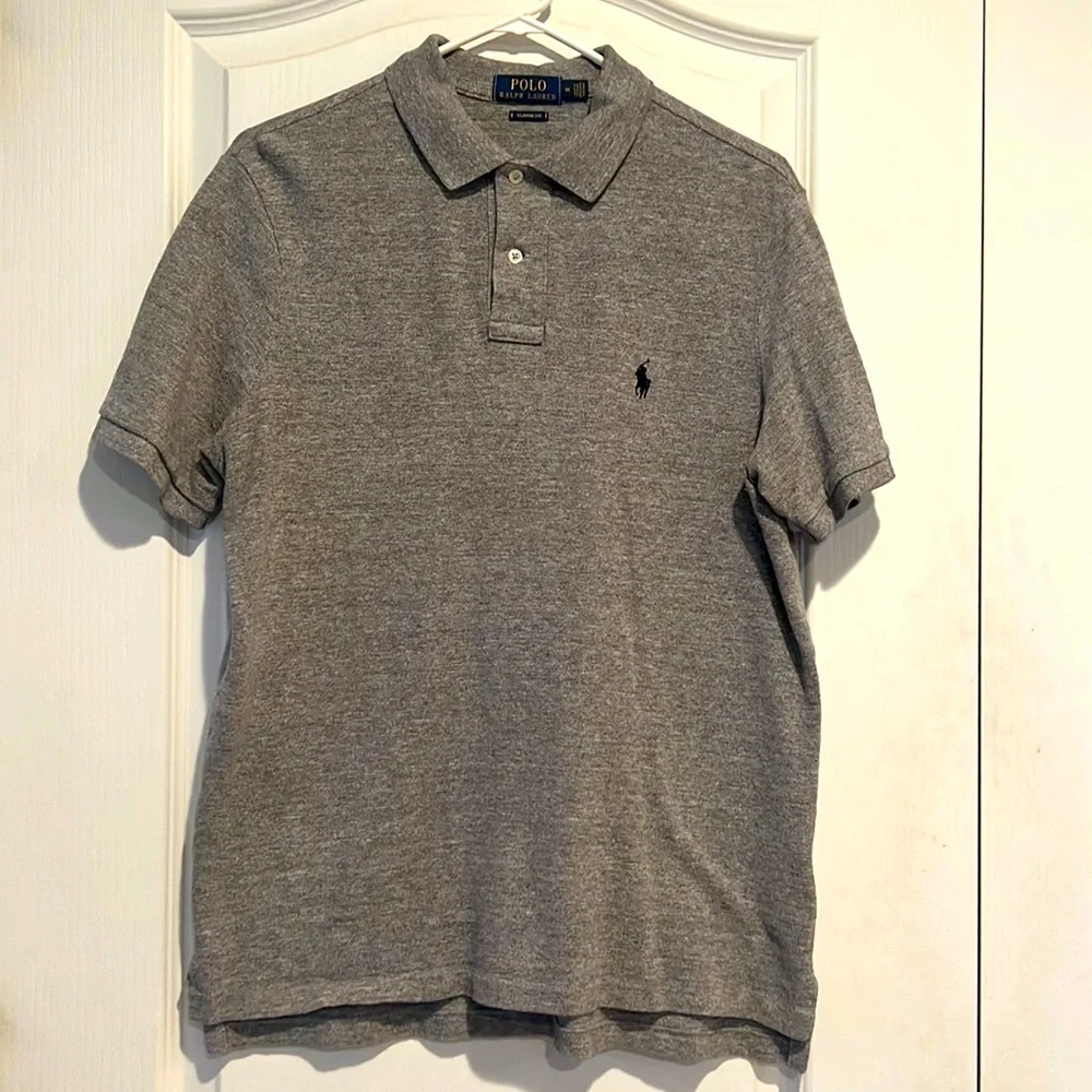Polo by Ralph Lauren Classic Fit Medium Grey in a Pique textured like fabric